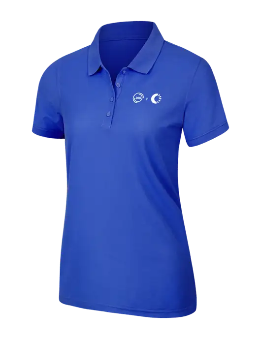 Dark Royal Womens Core Classic Pique Polo w/365 Cantaloupe Logo