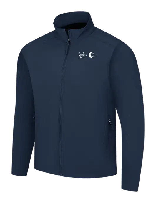 Navy Core Soft Shell Jacket w/365 Cantaloupe Logo