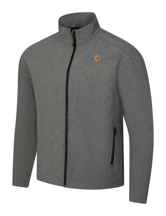Medium Grey Heather Core Soft Shell Jacket w/365 Cantaloupe Logo