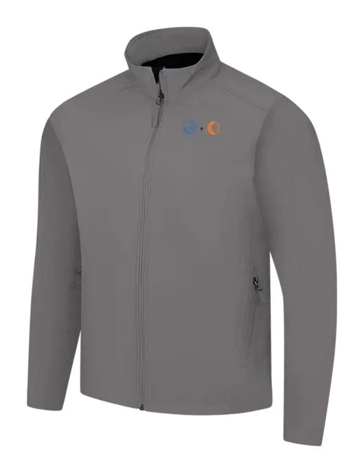 Medium Grey Core Soft Shell Jacket w/365 Cantaloupe Logo