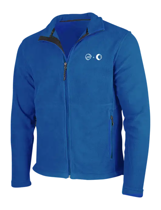 Dark Royal Fleece Jacket w/365 Cantaloupe Logo
