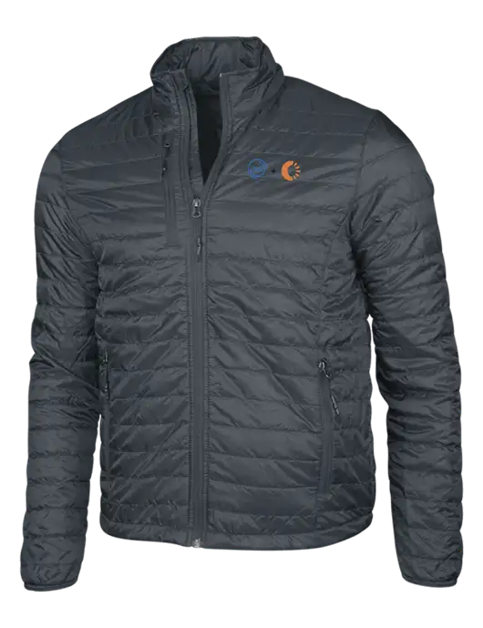 Dark Grey Puffy Packable Jacket w/365 Cantaloupe Logo