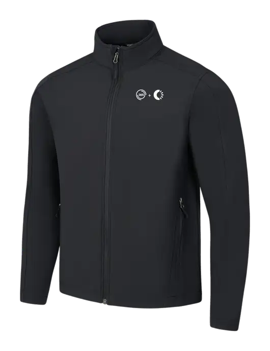 Black Core Soft Shell Jacket w/365 Cantaloupe Logo