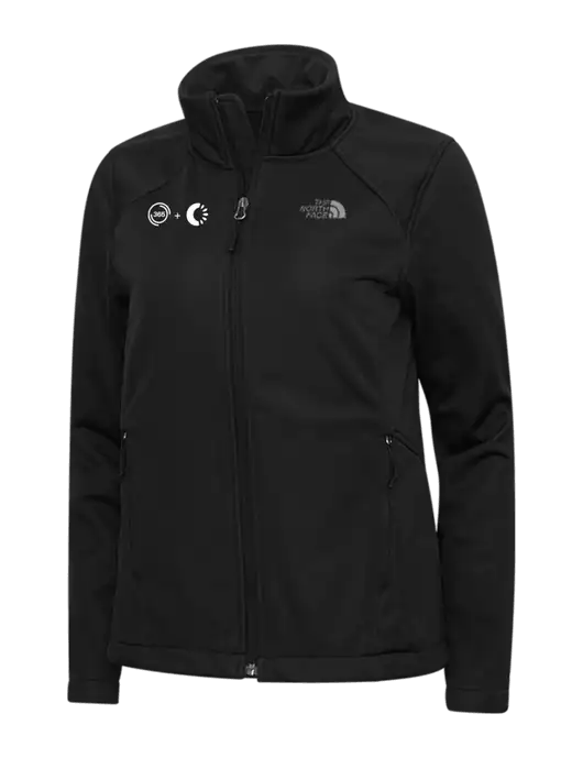 North Face Womens Black Ridgewall Soft Shell Jacket w/365 Cantaloupe Logo