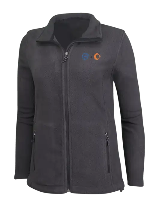 Womens Fleece Dark Grey Jacket w/365 Cantaloupe Logo