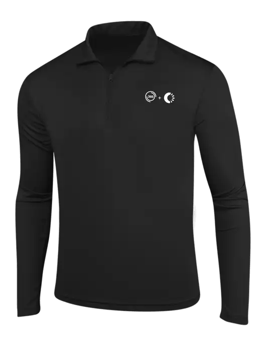 Black PosiCharge Competitor 1/4 Zip Pullover w/365 Cantaloupe Logo