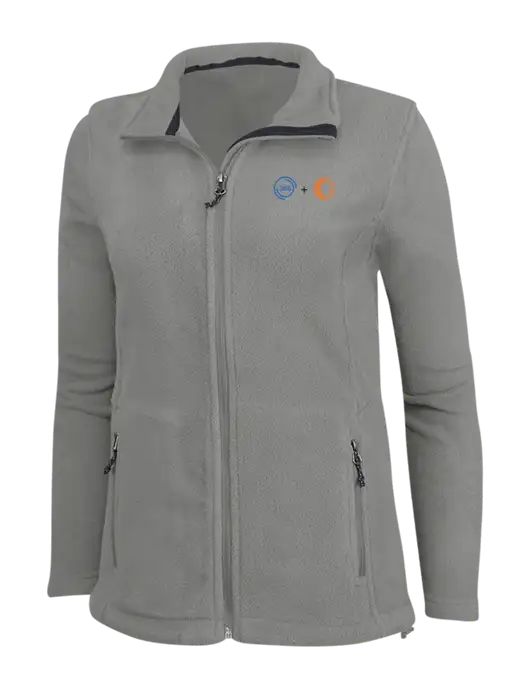 Womens Medium Grey Fleece Jacket w/365 Cantaloupe Logo