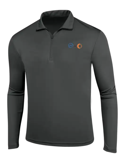 Dark Grey PosiCharge Competitor 1/4 Zip Pullover w/365 Cantaloupe Logo