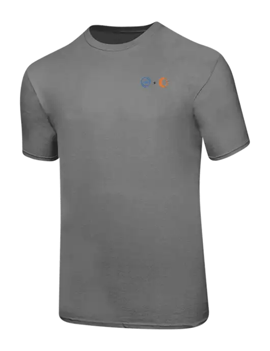 Ring Spun Medium Grey 4.5 oz T-Shirt w/365 Cantaloupe Logo