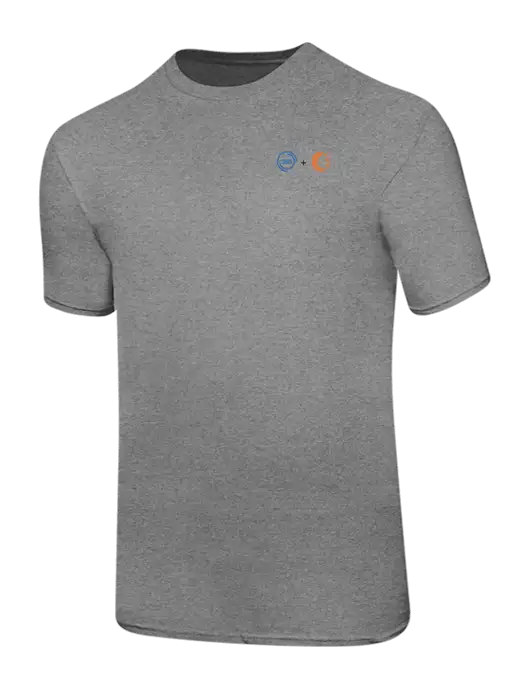 Ring Spun Light Heather Grey 4.5 oz T-Shirt w/365 Cantaloupe Logo
