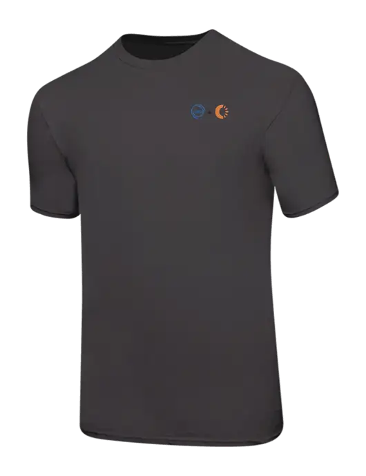 Ring Spun Charcoal 4.5 oz T-Shirt w/365 Cantaloupe Logo
