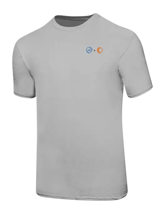 Ring Spun Silver 4.5 oz T-Shirt w/365 Cantaloupe Logo