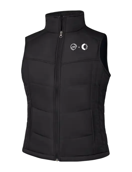 Womens Black/Black Vest w/365 Cantaloupe Logo