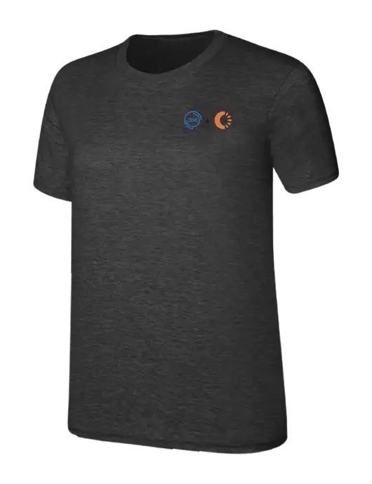 Womens Ring Spun Dark Heather Grey 4.5 oz T-Shirt w/365 Cantaloupe Logo