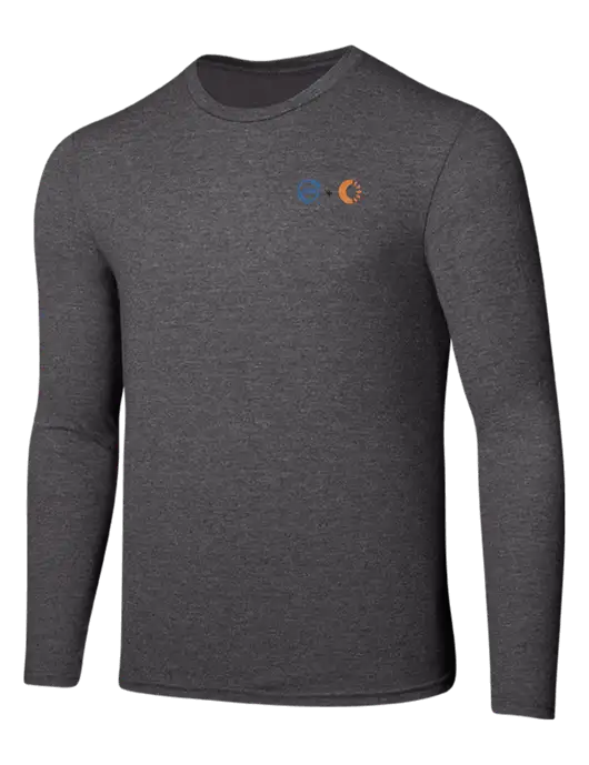 Seriously Soft Heathered Charcoal Long Sleeve T-Shirt w/365 Cantaloupe Logo
