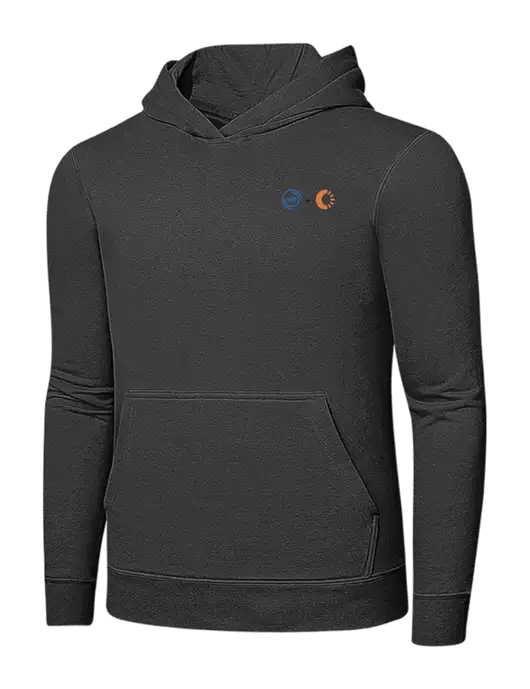 Charcoal 7.8 oz Ring Spun Hooded Sweatshirt w/365 Cantaloupe Logo