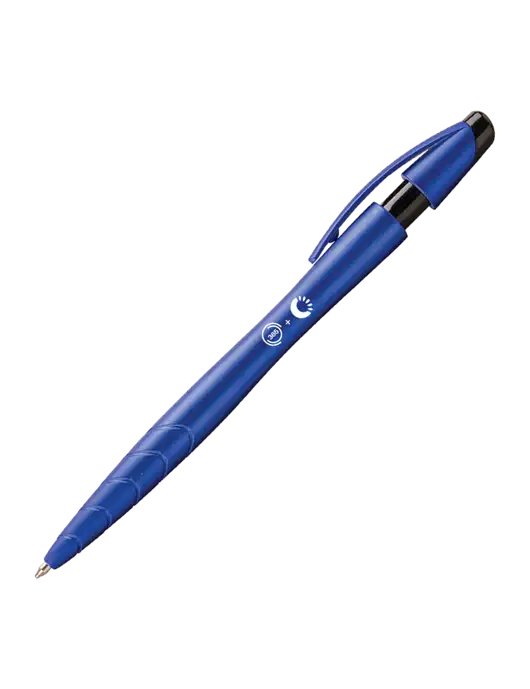 Awali Blue Metallic Pen - Black Ink w/365 Cantaloupe Logo