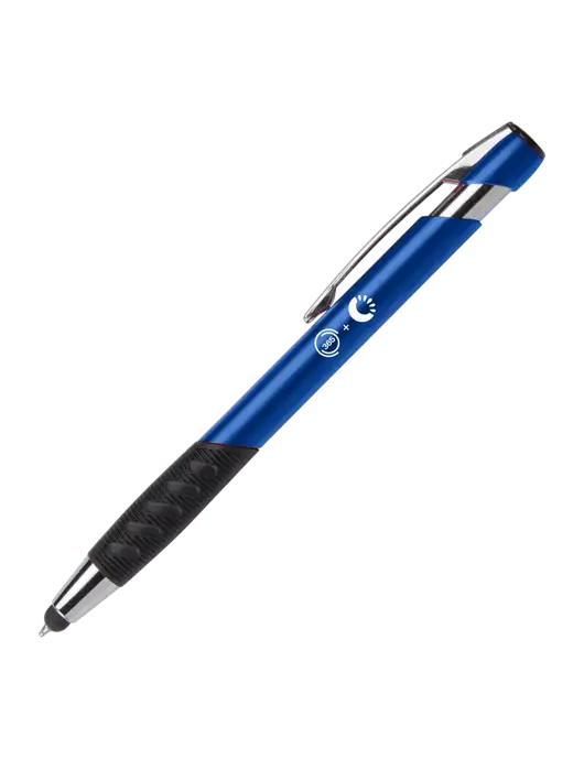 Alize Blue Stylus Black Ink Pen w/365 Cantaloupe Logo