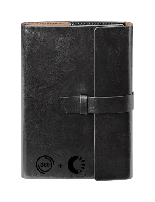 Fabrizio Black 6.875 x 9.56 Portfolio w/365 Cantaloupe Logo