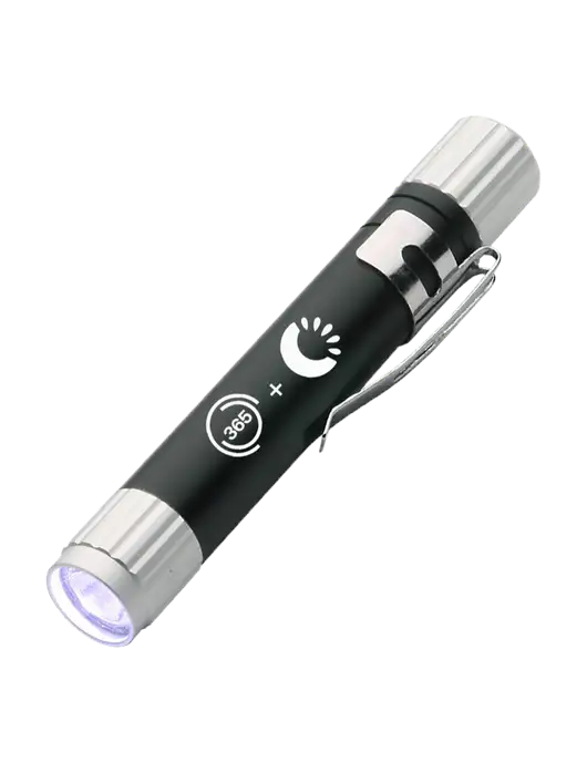 Black Aluminum LED Penlight w/365 Cantaloupe Logo