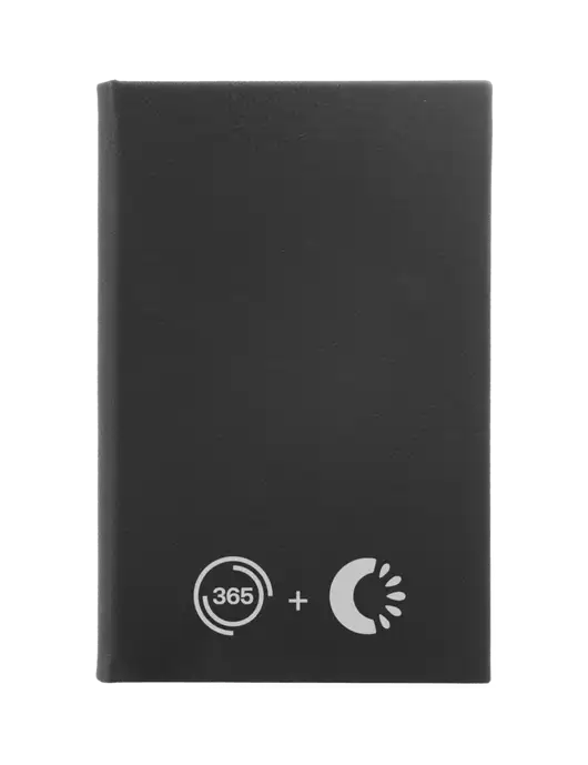 Black Leatherette 5.25 x 8.25 Journal w/365 Cantaloupe Logo