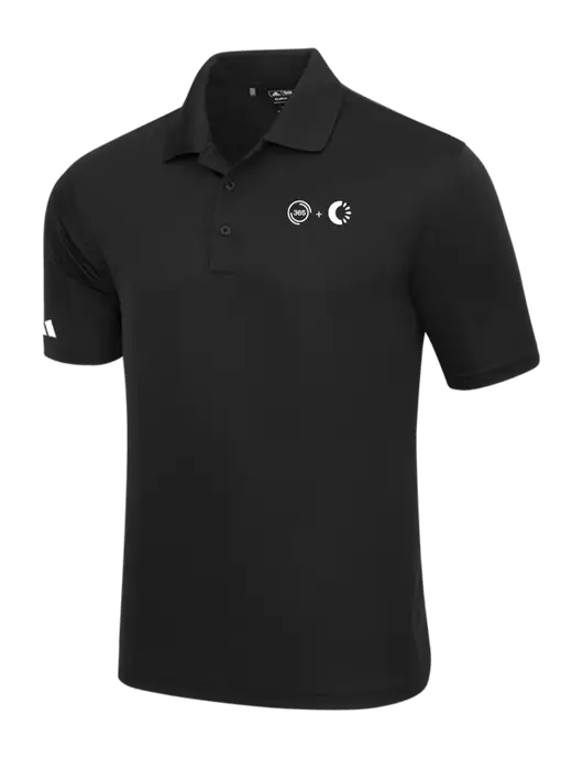 Adidas Black Basic Sport Polo w/365 Cantaloupe Logo