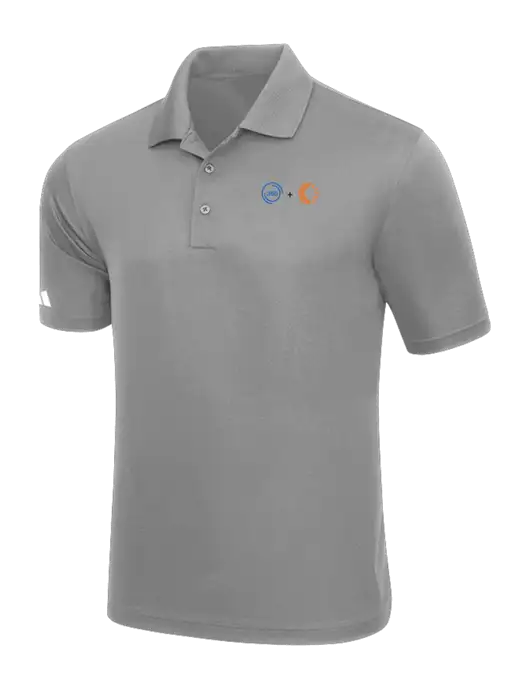 Adidas Light Grey Basic Sport Polo w/365 Cantaloupe Logo