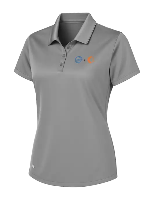Adidas Light Grey Womens Basic Sport Polo w/365 Cantaloupe Logo