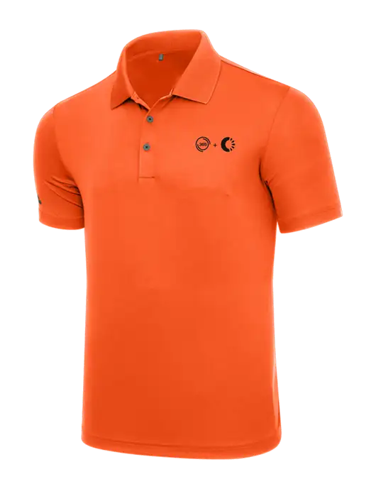 Adidas Orange  Performance Polo w/365 Cantaloupe Logo