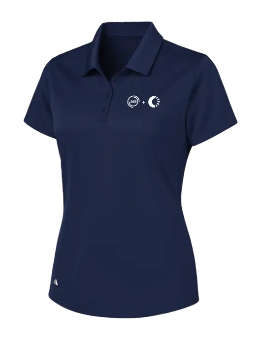 Adidas Navy Womens Basic Sport Polo w/365 Cantaloupe Logo