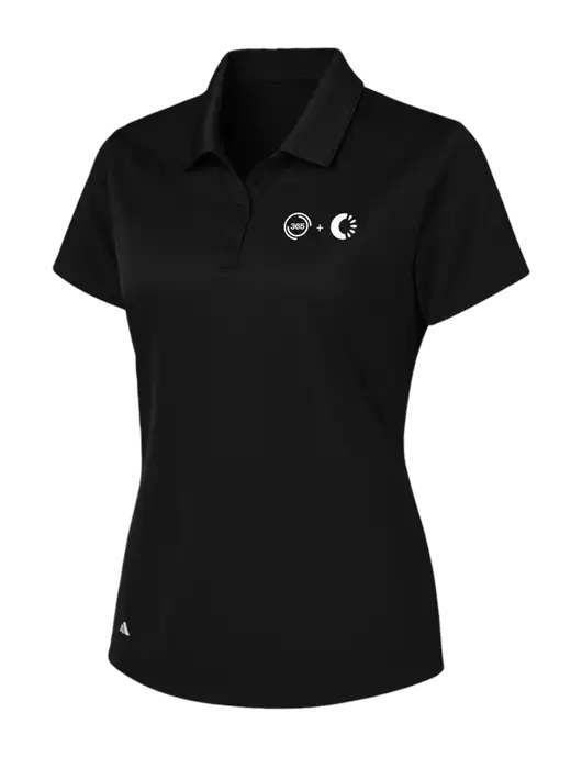 Adidas Black Womens Basic Sport Polo w/365 Cantaloupe Logo