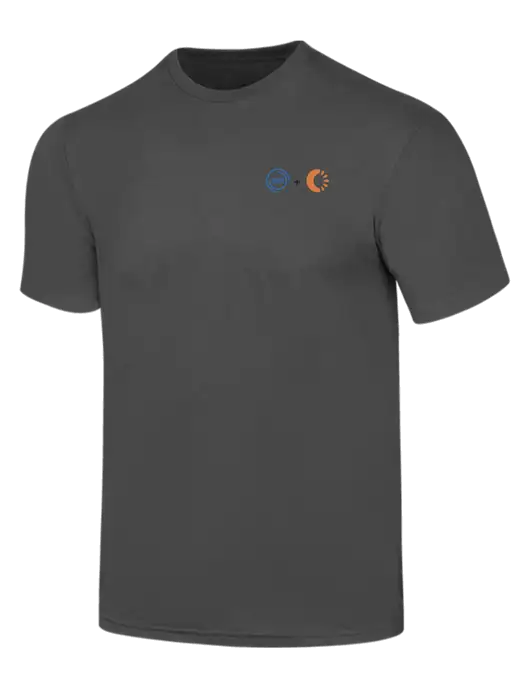 Simply Soft Charcoal 4.5oz  Poly/Combed Ring Spun Cotton T-Shirt w/365 Cantaloupe Logo