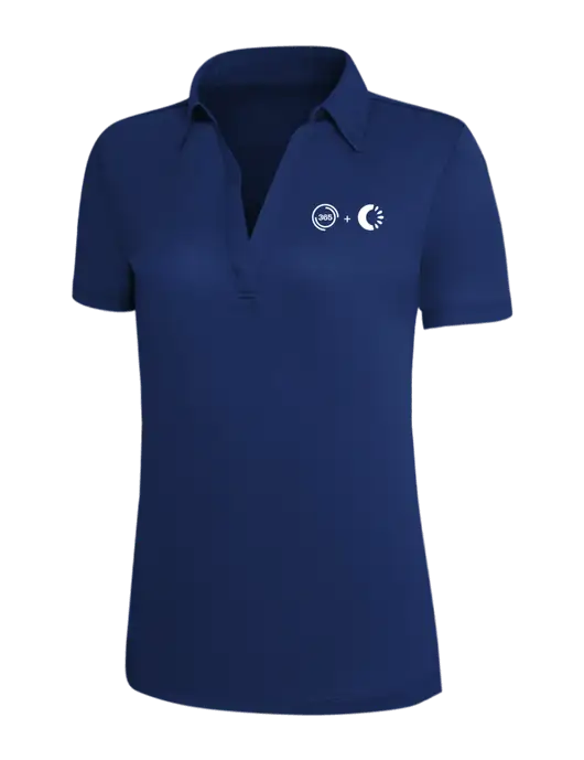 Dark Royal Silk Touch Womens Performance Polo w/365 Cantaloupe Logo
