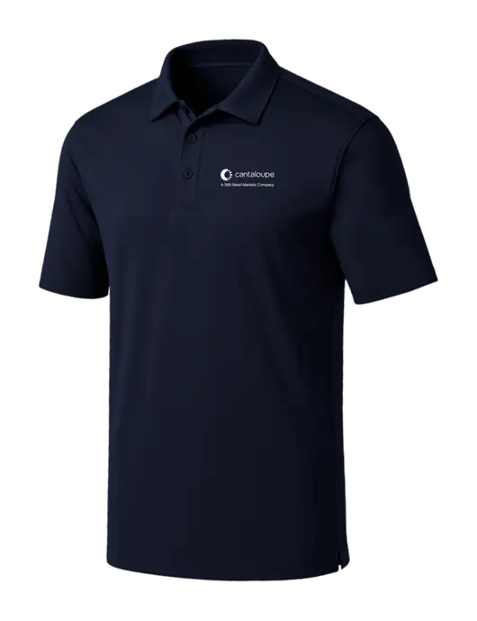 Navy Silk Touch Performance Polo w/365 Cantaloupe Logo