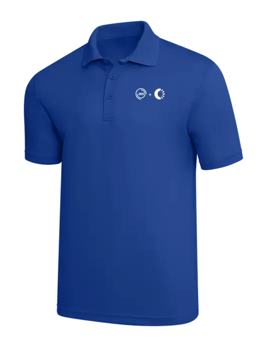Dark Royal PosiCharge RacerMesh Polo w/365 Cantaloupe Logo