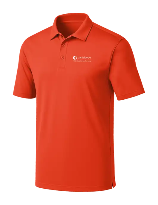 Orange Silk Touch Performance Polo w/365 Cantaloupe Logo