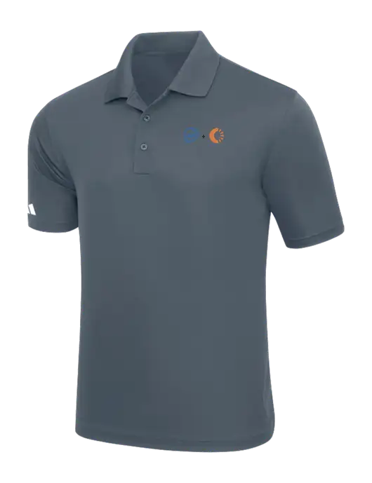 Adidas Medium Grey Basic Sport Polo w/365 Cantaloupe Logo