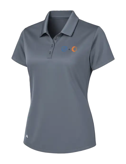 Adidas Medium Grey Womens Basic Sport Polo w/365 Cantaloupe Logo