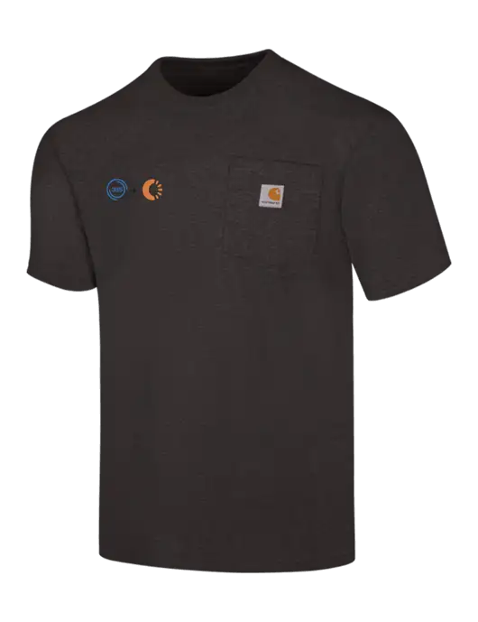 Carhartt Workwear Charcoal Heather Pocket Short Sleeve T-Shirt w/365 Cantaloupe Logo