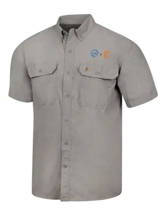 Carhartt Force Light Grey Solid Short Sleeve Shirt w/365 Cantaloupe Logo