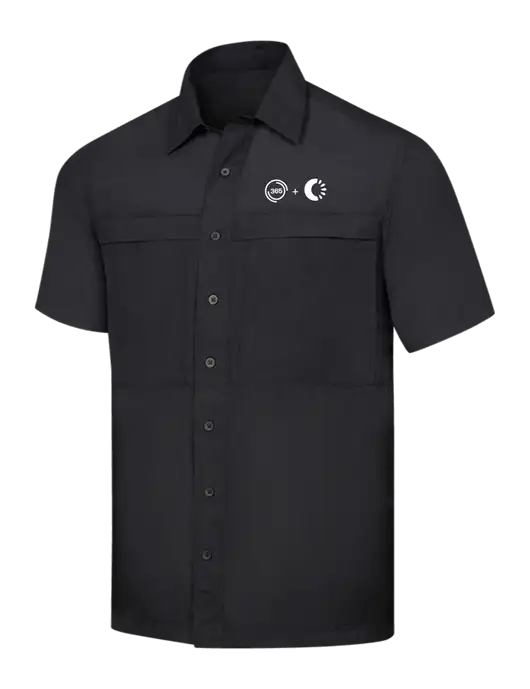 Black Short Sleeve UV Daybreak Shirt w/365 Cantaloupe Logo