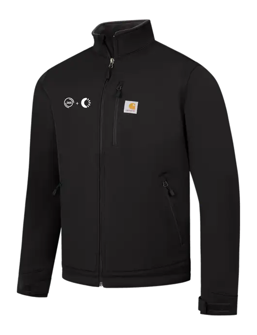 Carhartt Black Crowley Soft Shell Jacket w/365 Cantaloupe Logo