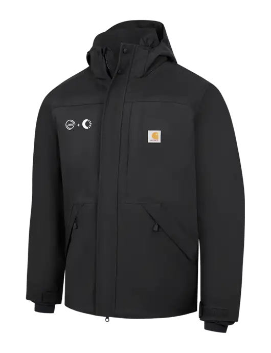Carhartt Black Storm Defender Shoreline Jacket w/365 Cantaloupe Logo
