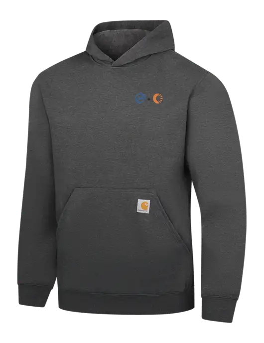 Carhartt Dark Grey Heather Midweight Hooded Sweatshirt w/365 Cantaloupe Logo