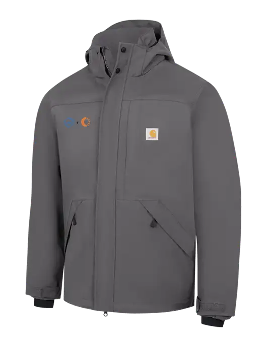 Carhartt Dark Grey Storm Defender Shoreline Jacket w/365 Cantaloupe Logo