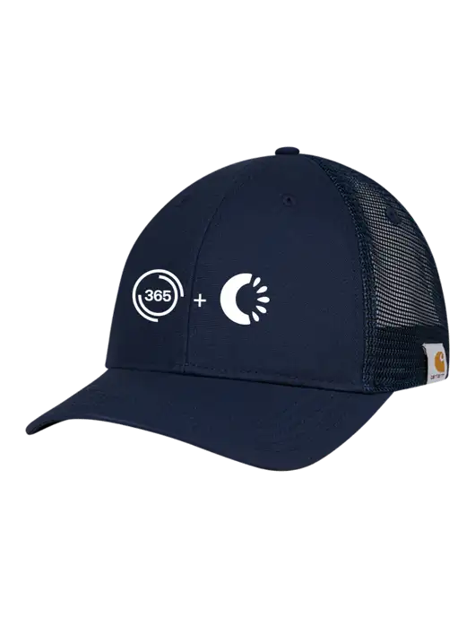 Carhartt Navy Trucker Rugged Pro Series Cap w/365 Cantaloupe Logo
