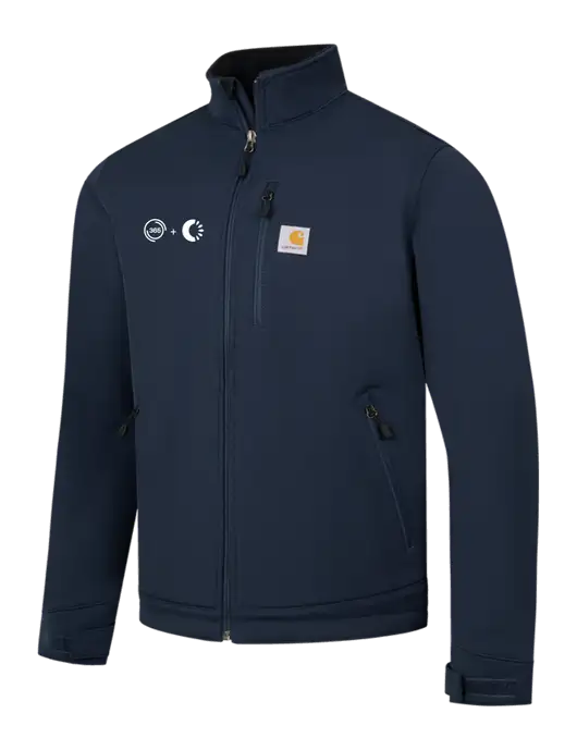 Carhartt Navy Crowley Soft Shell Jacket w/365 Cantaloupe Logo