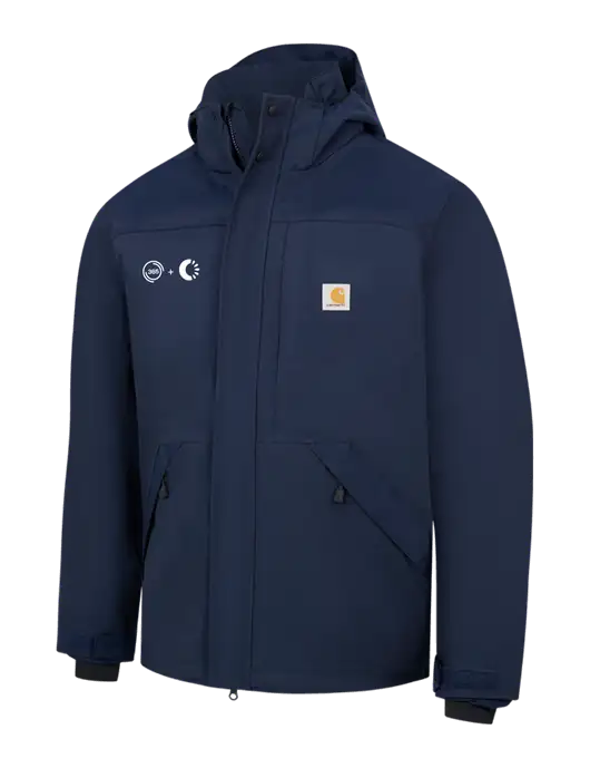 Carhartt Navy Storm Defender Shoreline Jacket w/365 Cantaloupe Logo
