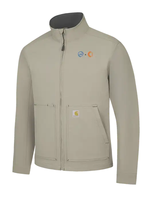 Carhartt Light  Grey Super Dux Soft Shell Jacket w/365 Cantaloupe Logo