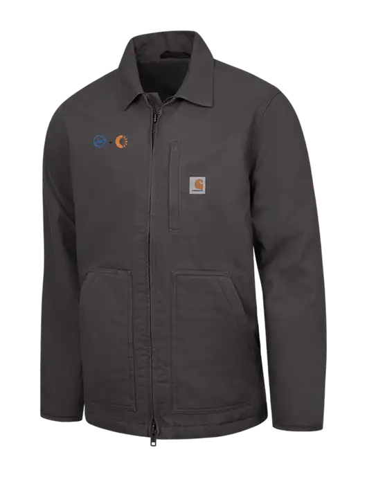 Carhartt Dark Grey Sherpa-Lined Coat w/365 Cantaloupe Logo
